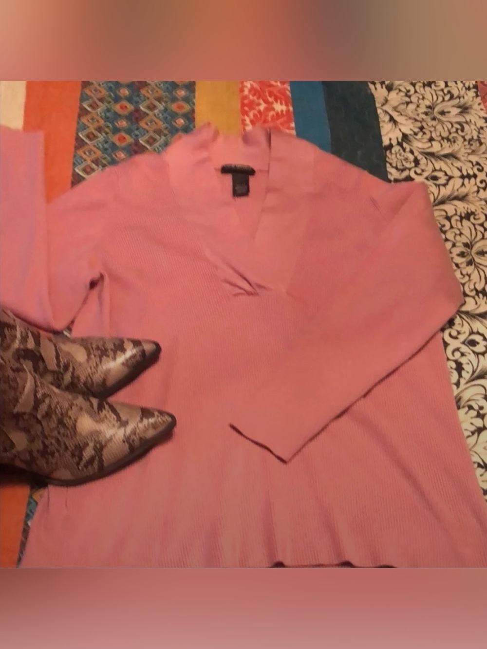 Lane Bryant Ribbed V Neck Sweater Size 22 24 - Picture 2 of 6